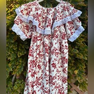 Jessica Red and White Lace Dress